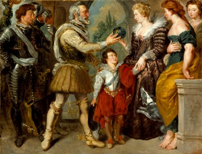 Heinrich IV. überträgt die Regentschaft auf Marie de Medici von Peter Paul Rubens